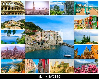 Collage à partir de photos d'Italie Banque D'Images