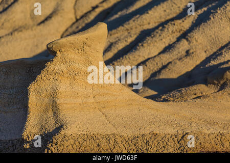 Des formations rocheuses d'érosion dans la Bisti/De-Na-Zin désert près de Farmington, New Mexico, USA Banque D'Images