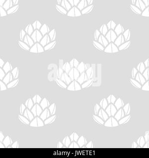 Avion blanc plantes grasses en arrière-plan gris clair. hand drawn seamless pattern style. vector illustration. Illustration de Vecteur