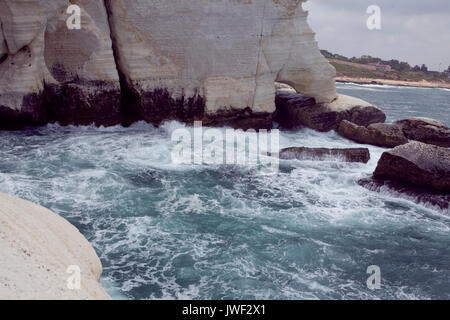 Des paysages marins étonnants en Israël avec vue sur la Terre Sainte Banque D'Images