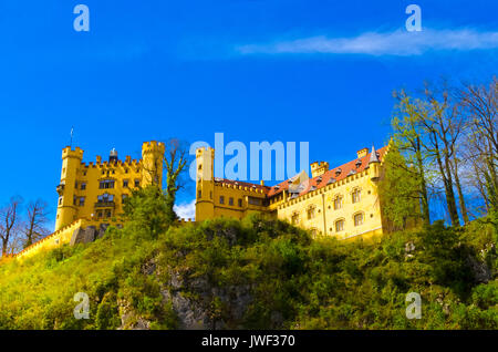 Hohenschwangau, Allemagne - le 28 mai 2017 : Château de Hohenschwangau, Bavière, Allemagne. Banque D'Images