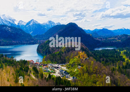 Hohenschwangau, Allemagne - le 28 mai 2017 : Château de Hohenschwangau, Bavière, Allemagne. Banque D'Images