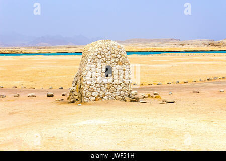 La maison de brique de boue à Ras Mohammed National Park à l'Egypte Banque D'Images