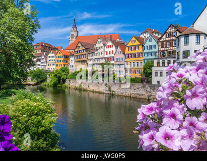 Altstadthäuser am Neckar, Altstadt, Tübingen, Palatinat, Bade-Wurtemberg, Allemagne, Europa Banque D'Images