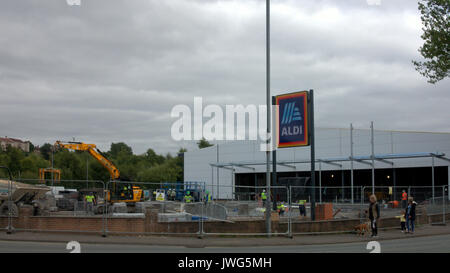 Supermarché Aldi en construction en construction drumchapel glasgow uk Banque D'Images
