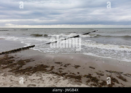 Vagues à la côte, Kühlungsborn Mecklenburg-Vorpommern, Allemagne, Europe Banque D'Images