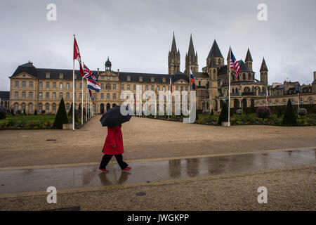 Caen, Normandie, France. L'Abbaye aux Hommes Abbaye ( pour les hommes ), St Stephen's Church fondée par Guillaume le Conquérant, et où il est enterré. 2 Août Banque D'Images