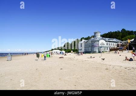 Plage de Jurmala beach resort sur la côte baltique, la Lettonie Banque D'Images