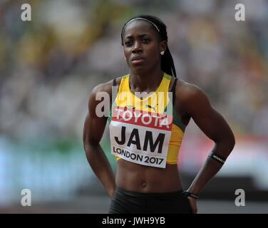 Lonodn, UK. 12 août, 2017. Sashalee Forbes (JAM) dans le relais 4 x 100 m. Championnats du monde d'athlétisme de l'IAAF. Stade olympique de Londres. Queen Elizabeth Olympic Park. Stratford. Londres. UK. 12/08/2017. Credit : Sport en images/Alamy Live News Banque D'Images