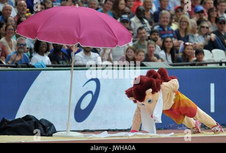 Lonodn, UK. 12 août, 2017. Le héros n'hedgehog press ups sur le "hêtre". Championnats du monde d'athlétisme de l'IAAF. Stade olympique de Londres. Queen Elizabeth Olympic Park. Stratford. Londres. UK. 12/08/2017. Credit : Sport en images/Alamy Live News Banque D'Images