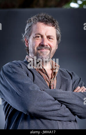 Edinburgh, Royaume-Uni. 12 août 2017. Dominic Dromgoole, le directeur de théâtre et écrivain anglais, apparaissant à l'Edinburgh International Book Festival. Gary Doak / Alamy Live News Banque D'Images