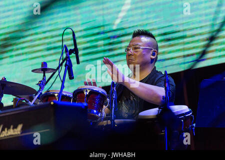 Pula, Croatie 11e Août, 2017 Li Zhihui band joue à Pula, Croatie lors du festival de la soie rencontrez Chine Crédit : Marco Ciccolella/Alamy Live News Banque D'Images