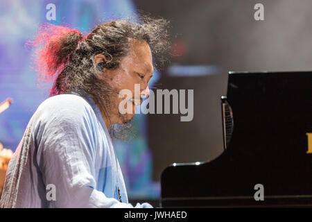 Pula, Croatie 11e Août, 2017 Li Zhihui band joue à Pula, Croatie lors du festival de la soie rencontrez Chine Crédit : Marco Ciccolella/Alamy Live News Banque D'Images