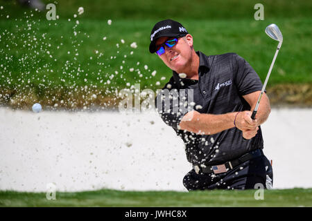 Charlotte, Caroline du Nord, USA 12 Aug 2017 golfeur D.A. Points durant le championnat de la PGA, le samedi 12 août 2017 à Quail Hollow à Charlotte, NC. Jacob Kupferman/CSM Crédit : Cal Sport Media/Alamy Live News Banque D'Images