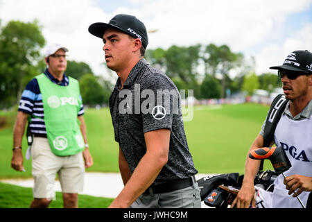 Charlotte, Caroline du Nord, USA 12 Aug, 2017 au cours de la PGA Championship le samedi 12 août 2017 à Quail Hollow à Charlotte, NC. Jacob Kupferman/CSM Crédit : Cal Sport Media/Alamy Live News Banque D'Images