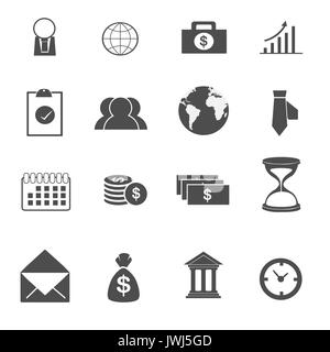 Business icons set vector Banque D'Images