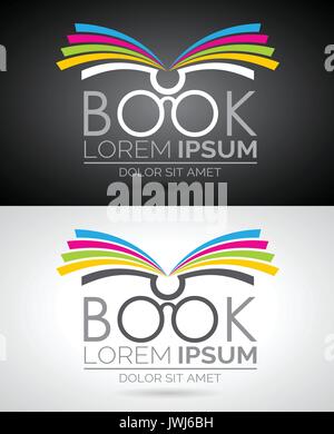 Vector illustration logo livre. Modèle de l'icône de l'éducation ou l'entreprise. Graphique 10 EPS. Illustration de Vecteur