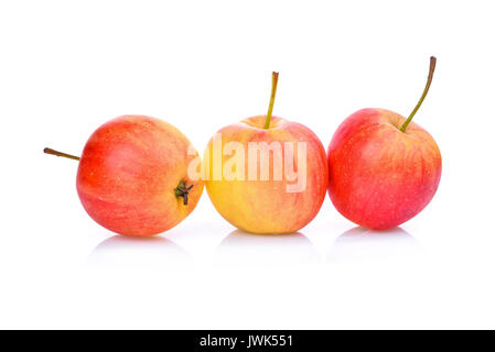 Pommes nain isolé sur fond blanc Banque D'Images