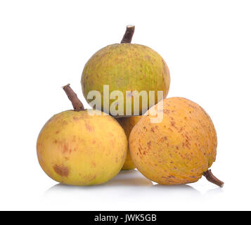 Fruits santol isolé sur fond blanc Banque D'Images