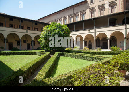 Bibliothèque Laurentienne (Biblioteca Medicea Laurenziana) dans le centre historique de Florence dans la liste du patrimoine mondial par l'UNESCO à Florence, Toscane, Italie. Circons 7 Banque D'Images