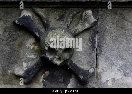 Pierres tombales dans grayfriiars kirkyard Edimbourg en Ecosse Banque D'Images