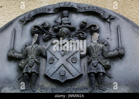 Pierres tombales dans grayfriiars kirkyard Edimbourg en Ecosse Banque D'Images