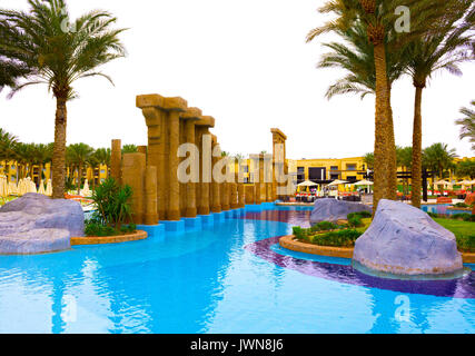 Sharm El Sheikh, Egypte - 13 Avril 2017 : le luxe cinq étoiles hôtel RIXOS SHARM SEAGATE Banque D'Images