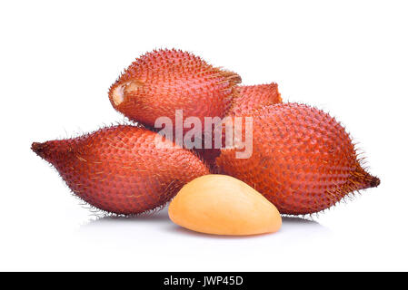 Salak salacca zalacca,fruits,fruit tropical isolé sur fond blanc Banque D'Images