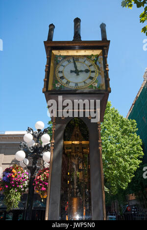 Horloge à vapeur de Gastown, quartier Gastown, Vancouver, British Columbia, Canada Banque D'Images