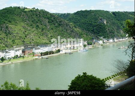 Le village de Boppard, Allemagne Banque D'Images