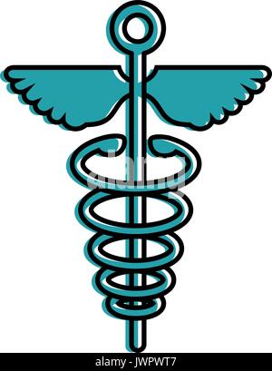 Caducée symbole médical vecteur icône illustration graphic design Illustration de Vecteur