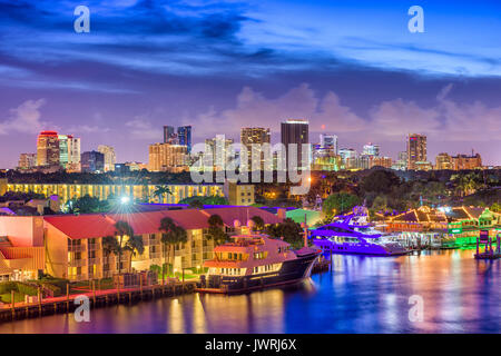 Fort Lauderdale, Floride, États-Unis d'horizon. Banque D'Images