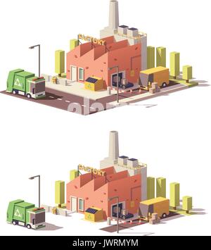 L'icône de l'usine poly faible vecteur Illustration de Vecteur