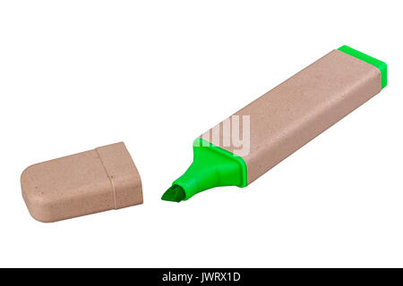 Highliter verte isolée sur un bacground blanc Banque D'Images