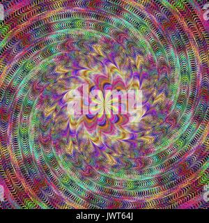 Abstrait coloré design fractale spirale Illustration de Vecteur