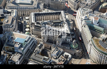 Vue aérienne de la Bank of England, London EC2 Banque D'Images