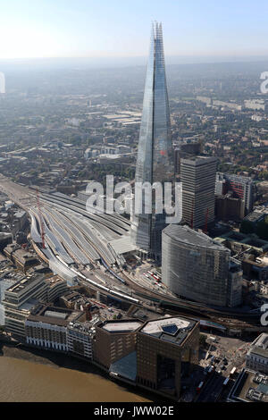 Vue aérienne de la Station London Bridge et d'échardes Banque D'Images