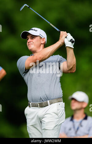 Charlotte, NC, USA.. 13 août, 2017. Bud Cauley golfeur pendant le championnat de la PGA, le dimanche 13 août 2017 à Quail Hollow à Charlotte, NC. Jacob Kupferman/CSM/Alamy Live News Banque D'Images