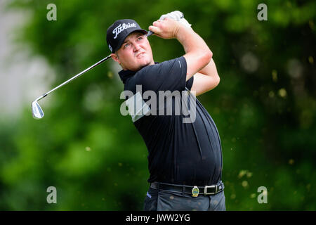 Charlotte, NC, USA.. 13 août, 2017. Jason Kokrak golfeur pendant le championnat de la PGA, le dimanche 13 août 2017 à Quail Hollow à Charlotte, NC. Jacob Kupferman/CSM/Alamy Live News Banque D'Images