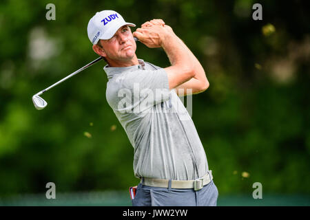 Charlotte, NC, USA.. 13 août, 2017. Lucas Glover golfeur pendant le championnat de la PGA, le dimanche 13 août 2017 à Quail Hollow à Charlotte, NC. Jacob Kupferman/CSM/Alamy Live News Banque D'Images
