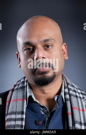 Edinburgh, Royaume-Uni. 13e Août 2017. Siddhartha Bose, le poète indien, dramaturge, universitaire et créateur de théâtre basée à Hackney, Londres, apparaissant à l'Edinburgh International Book Festival. Crédit : GARY DOAK/Alamy Live News Banque D'Images