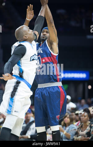 Atmosphère pendant la semaine de jeu BIG3 8 Staples Center août 13,2017 Los Angeles, Californie. Banque D'Images