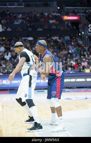 Atmosphère pendant la semaine de jeu BIG3 8 Staples Center août 13,2017 Los Angeles, Californie. Banque D'Images