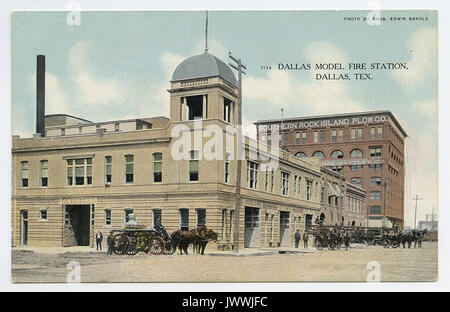 Fire Station modèle Dallas, Dallas, Texas. Banque D'Images