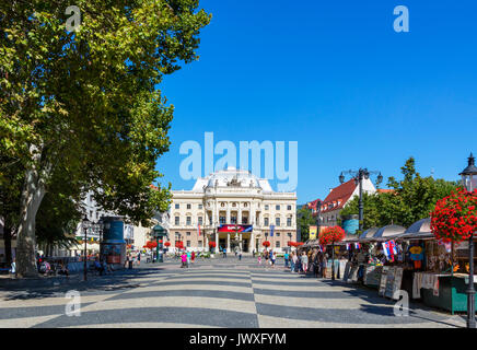 Théâtre National Slovaque, Hviezdoslavovo námestie (place Hviezdoslav), Bratislava, Slovaquie Banque D'Images