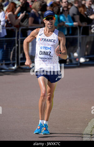 Yohann Diniz de France participant aux Championnats du monde d'athlétisme de l'IAAF 50k à pied dans le Mall, Londres. Diniz a gagné l'or Banque D'Images