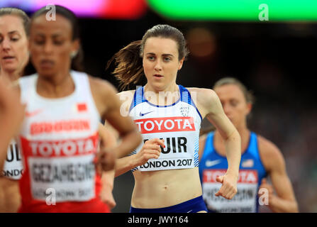 Laura Muir, de Grande-Bretagne, participe à la finale féminine de 5000m lors du dixième jour des Championnats du monde de l'IAAF 2017 au stade de Londres. APPUYEZ SUR ASSOCIATION photo. Date de la photo: Dimanche 13 août 2017. Voir PA Story ATHLETICS World. Le crédit photo devrait se lire comme suit : Adam Davy/PA Wire. Banque D'Images