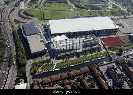 Vue aérienne de l'est ici, à l'AC et Sport BT Loughborough University London, UK Banque D'Images