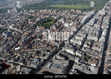 Vue aérienne d'Oxford Street, à l'ouest de Londres, Royaume-Uni Banque D'Images