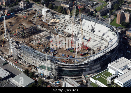 Vue aérienne du stade Tottenham Hotspur en construction, Londres, Royaume-Uni Banque D'Images